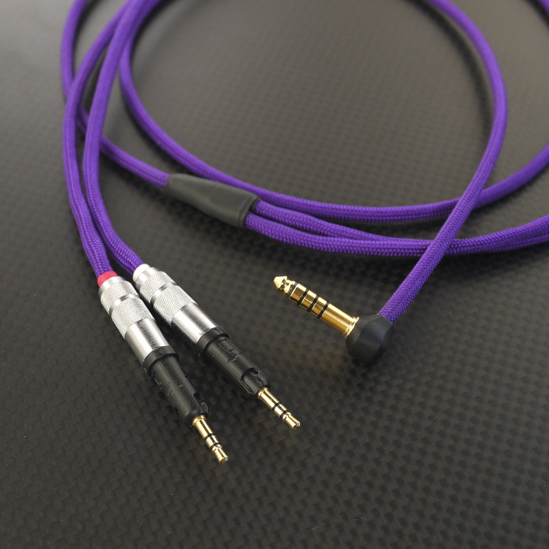 audio-technica ATH-R70x用 4.4mm5極バランスケーブル Mogami2799 パープル – E4UA